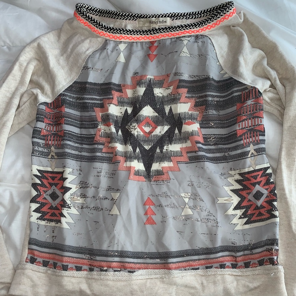 Patterned sweatshirt